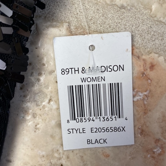 NWT 89th + Madison black sequin sleeveless top Womens 1X plus size Festive party - Picture 7 of 8